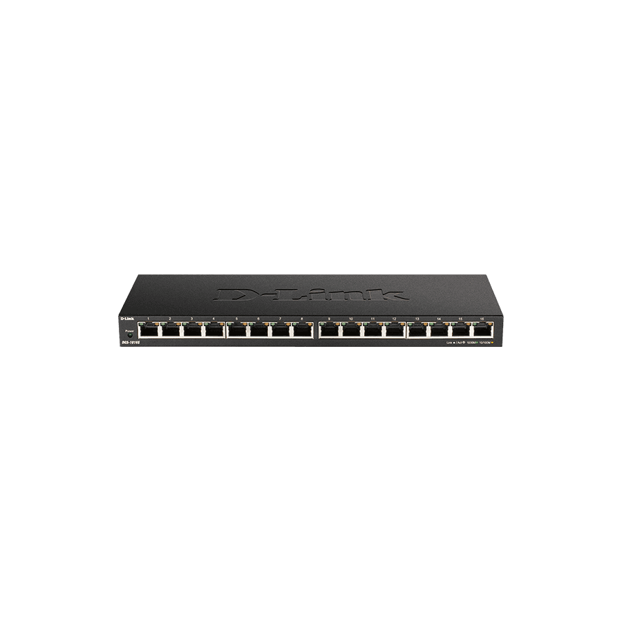 D-Link 16-Port Gigabit Desktop Switch front view