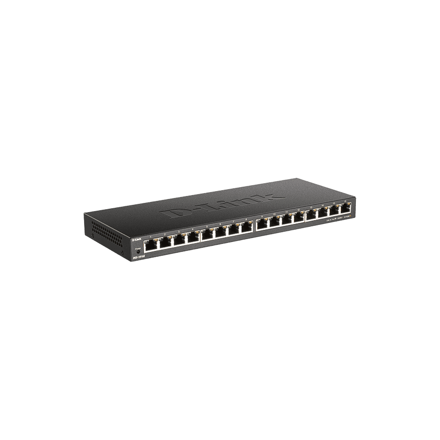 D-Link 16-Port Gigabit Desktop Switch side view